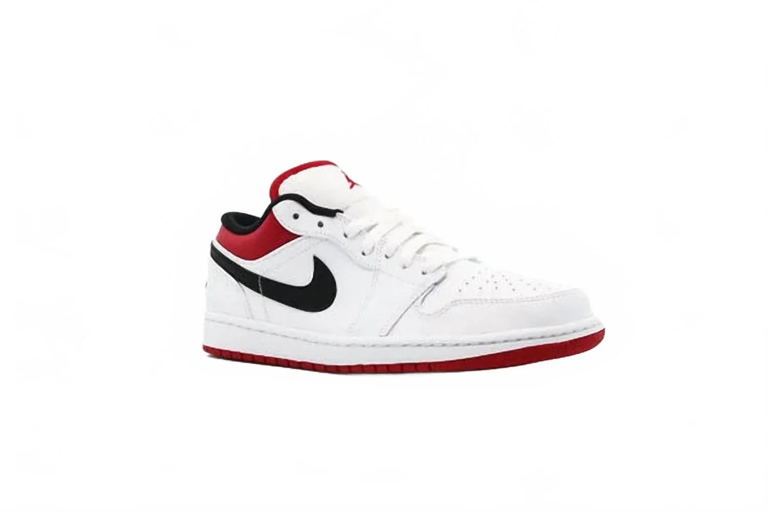 Детские кроссовки Air Jordan 1 Low, White/Gym Red-Black