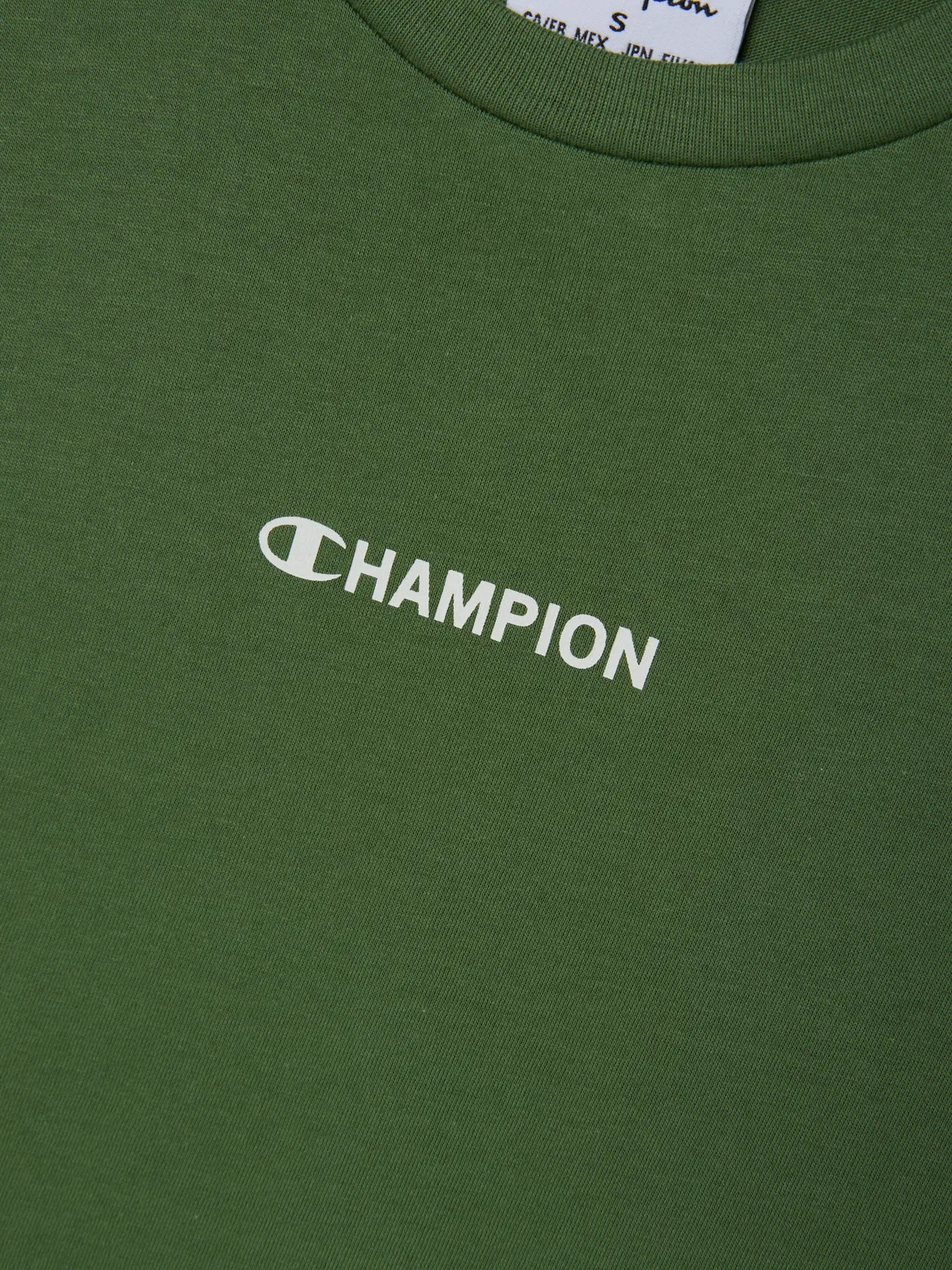 Детский свитшот с круглым вырезом Champion, зеленый — фото 3