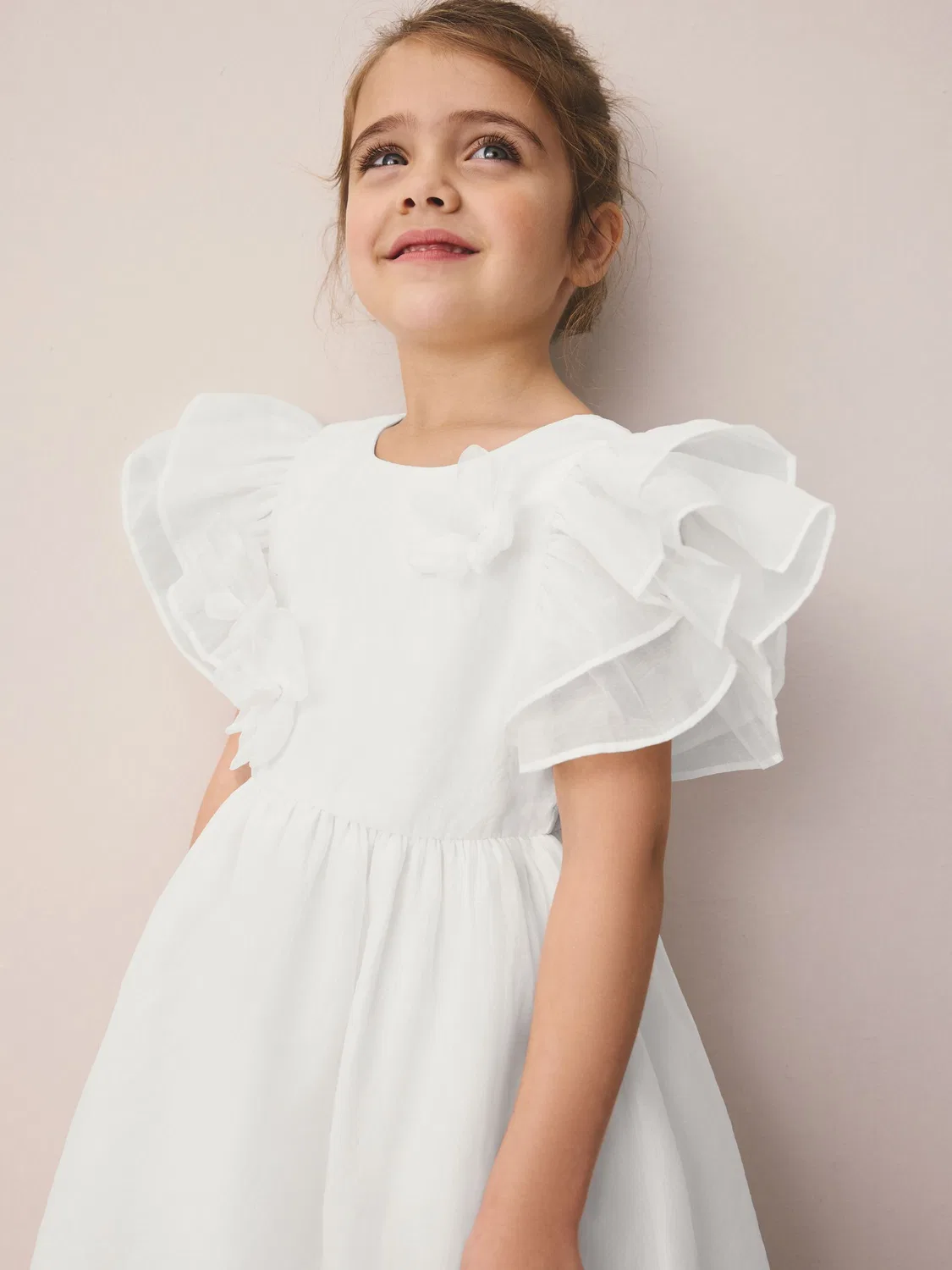 Платье для подружки невесты с лепестками Laura Ashley, слоновая кость — фото 4