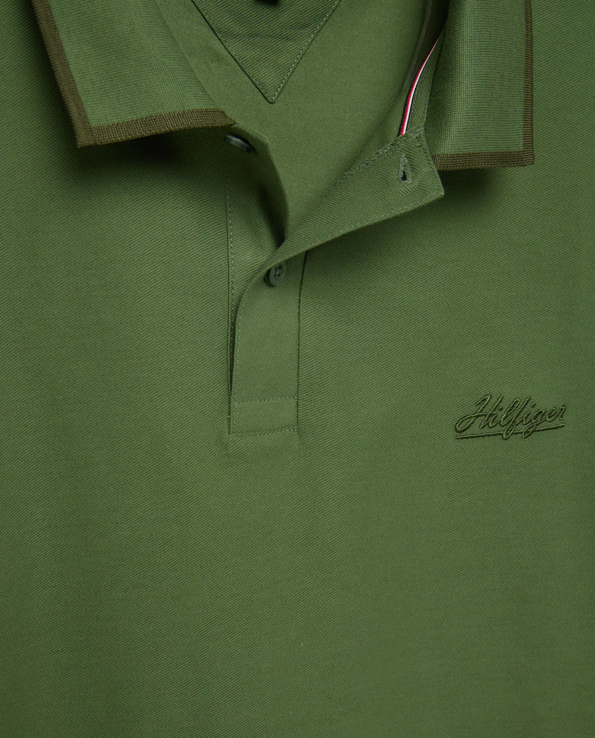 Мужское поло с коротким рукавом Tommy Hilfiger, Verde Militar — фото 4