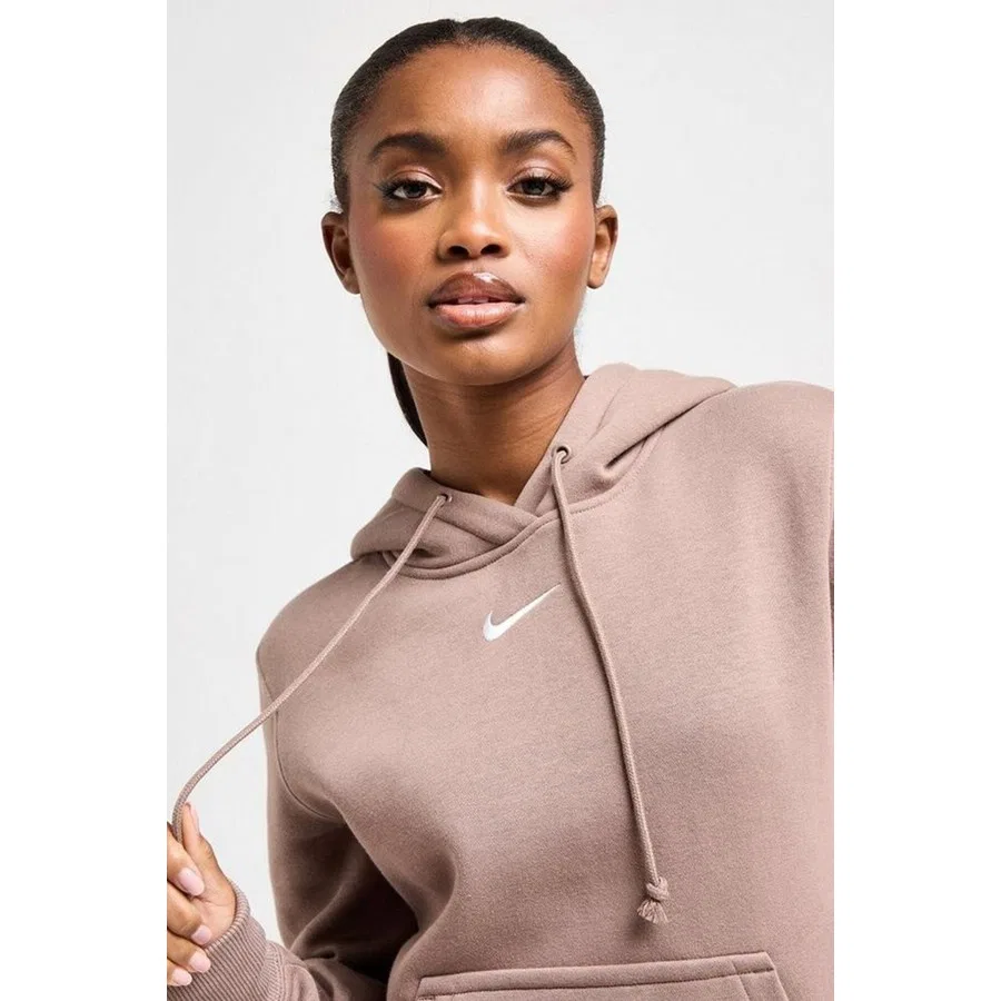 Женский худи с капюшоном Phoenix Fleece Nike, Коричневый — фото 3