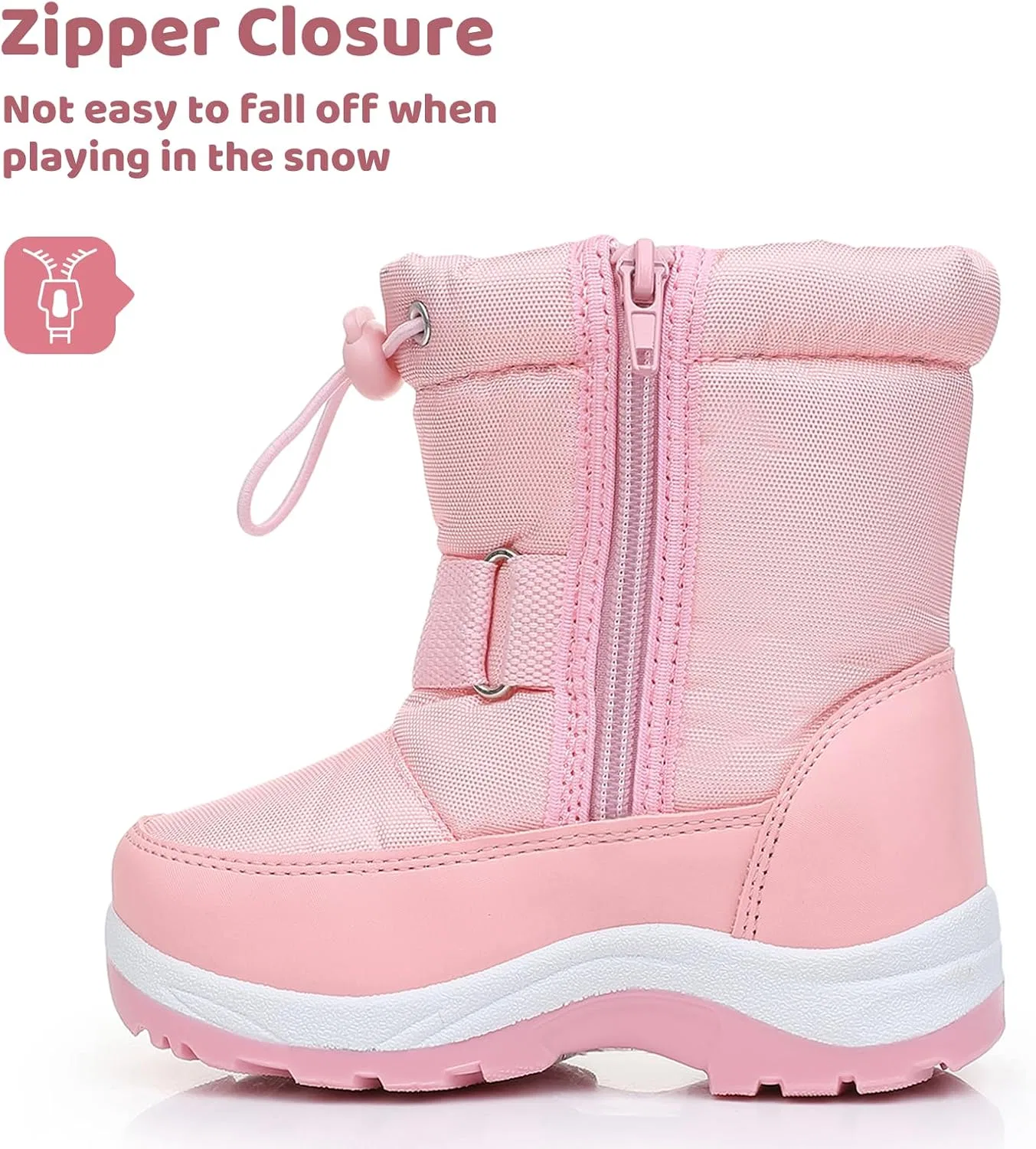 Детские зимние сапоги для девочек Snow Boots Apakowa, Pink — фото 3