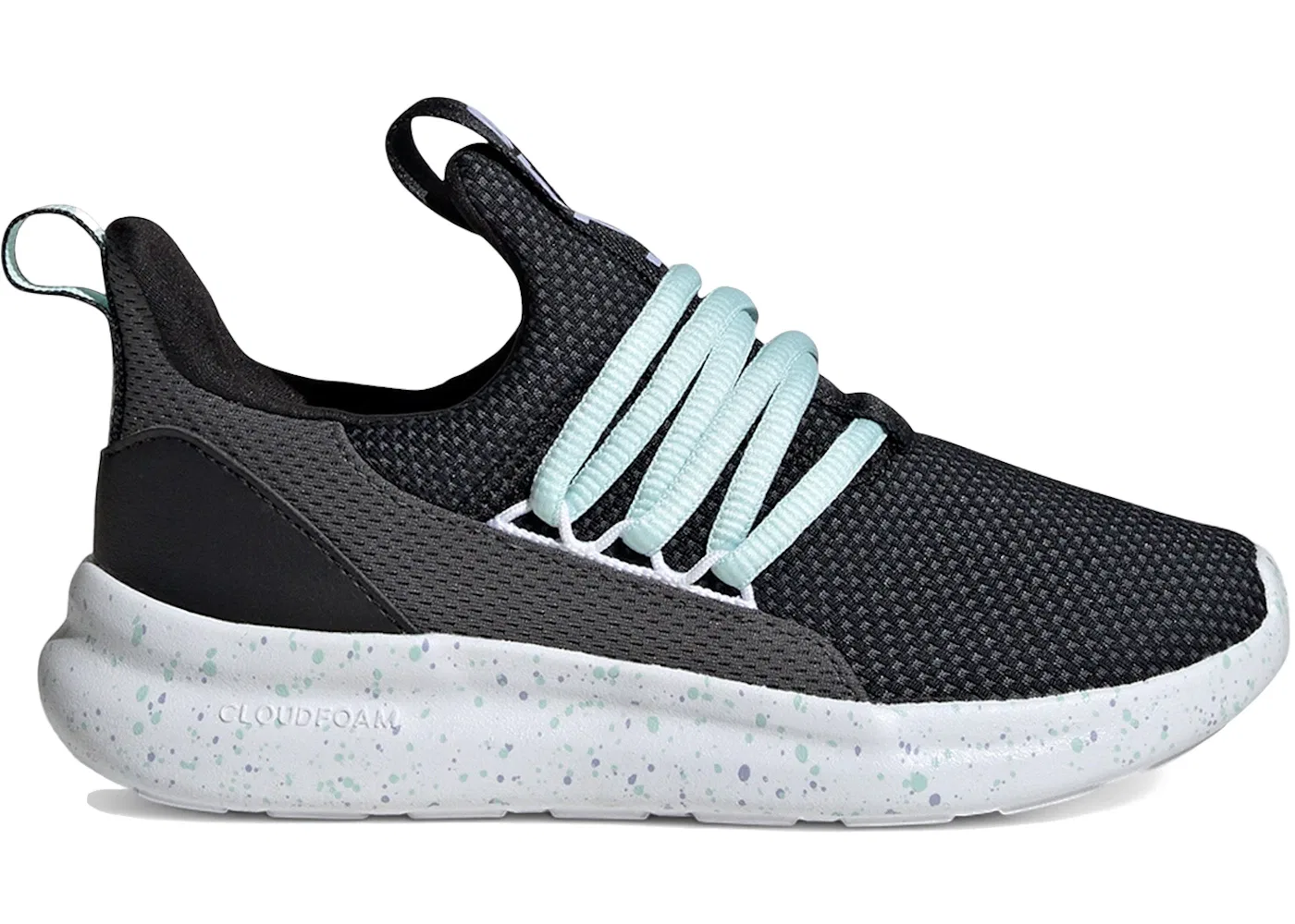 Детские кроссовки Lifestyle с длинным шнурком Adidas Lite Racer Adapt 7.0, Core Black Violet Tone Halo Mint