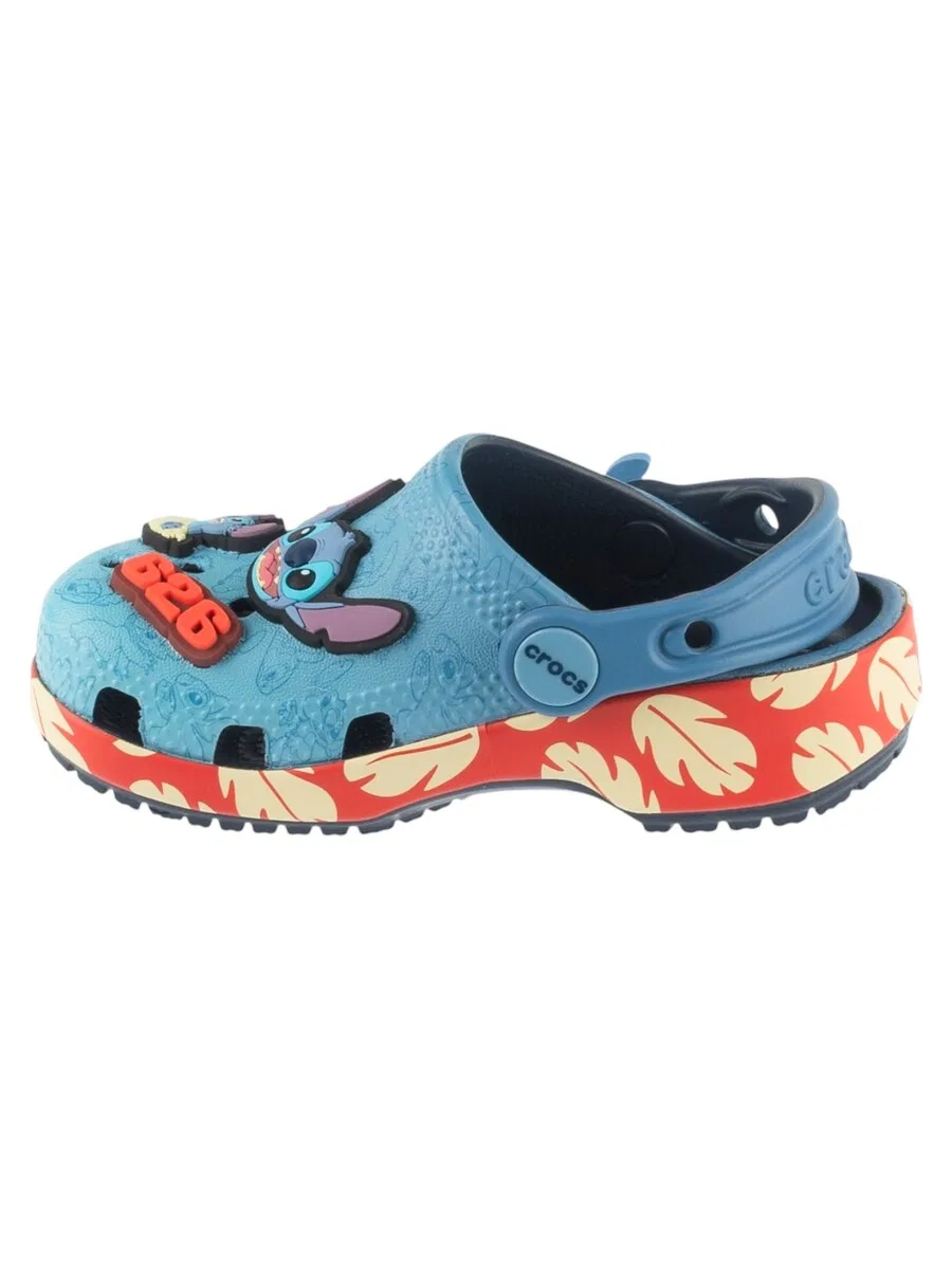 Сандалии Crocs 'Classic Stitch Clog T' синего цвета — фото 2