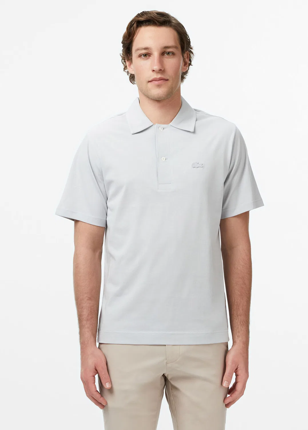 Футболка поло Lacoste, серый — фото 2