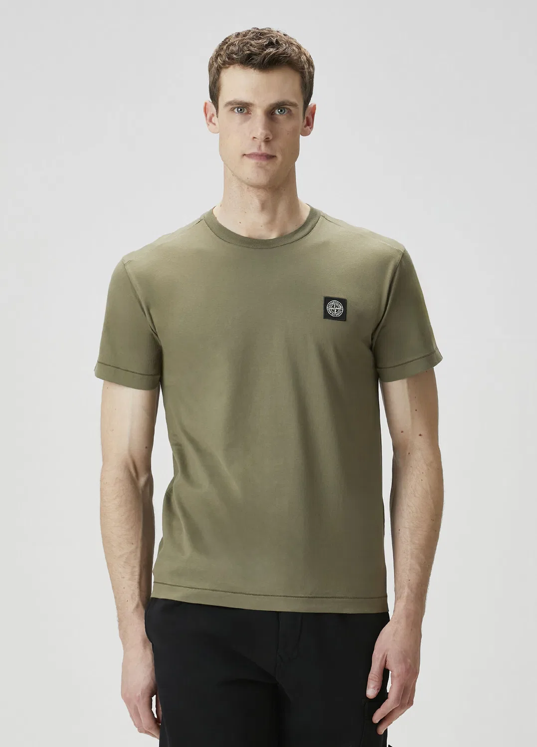 Футболка Stone Island Haki Logo Detaylı, haki