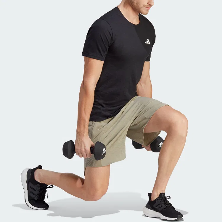 Мужские спортивные шорты для HIIT Adidas, Pebble Silver Gray — фото 4