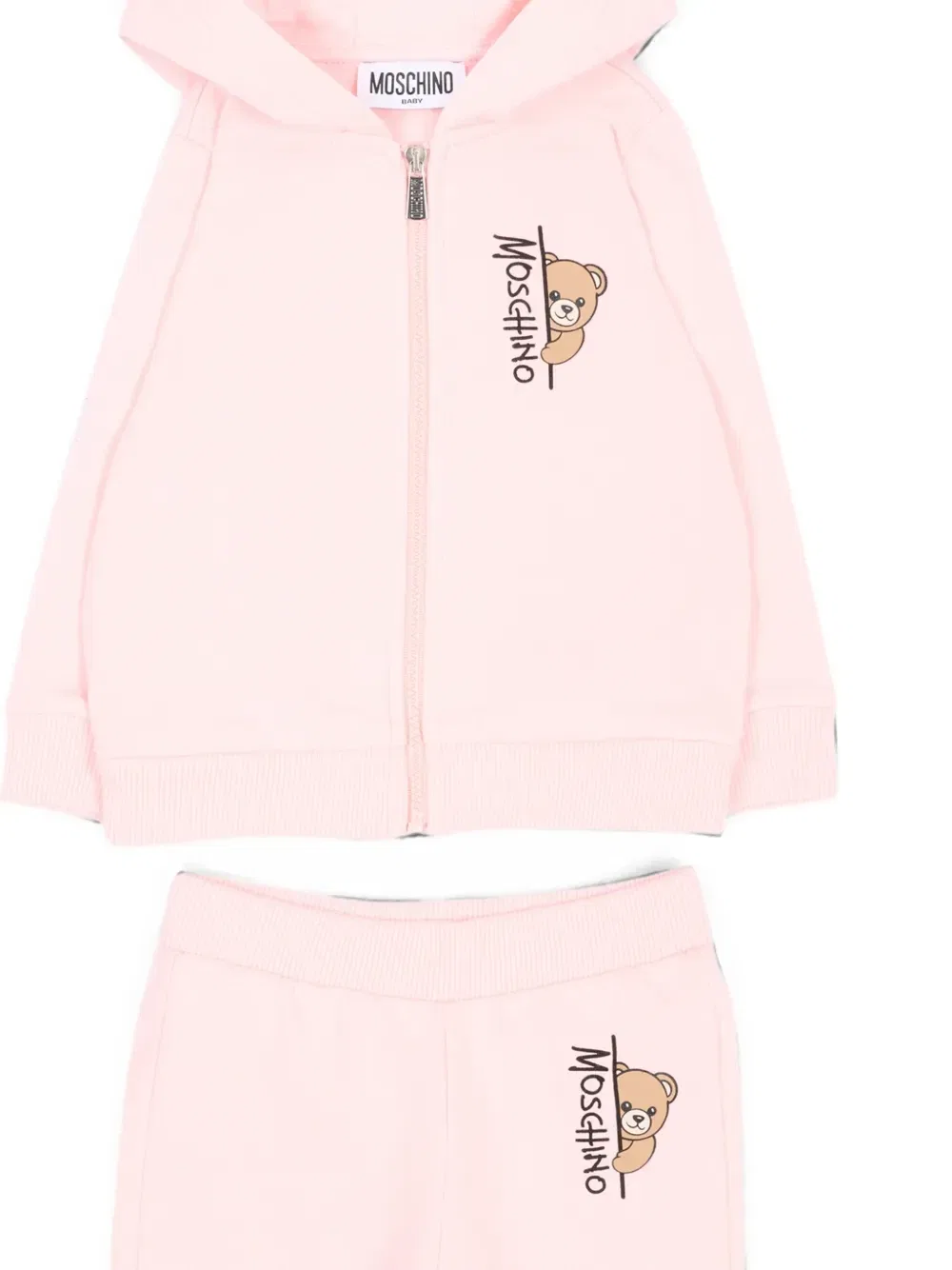 Спортивный костюм с мишкой Тедди Moschino Kids, розовый — фото 3