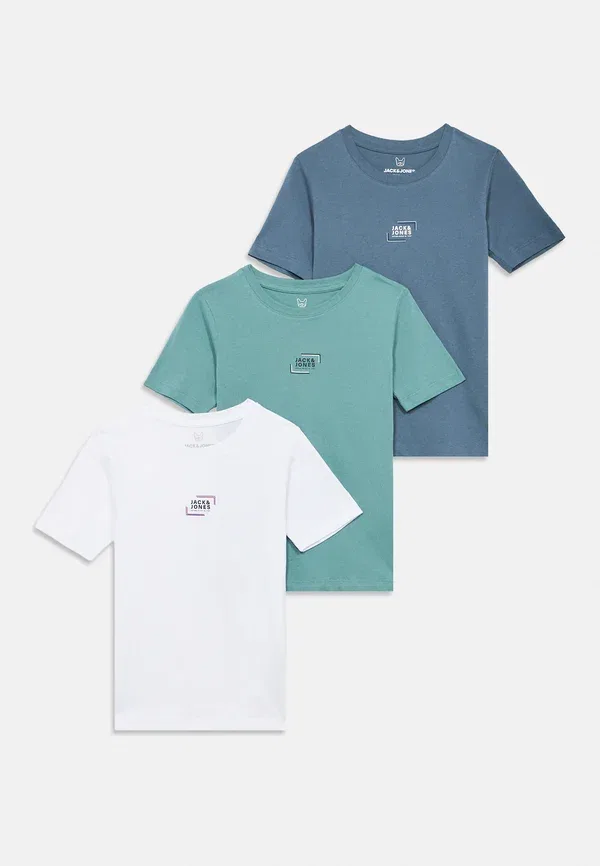 Набор из 3 детских футболок с принтом Jack & Jones Junior, белый/синий — фото 3