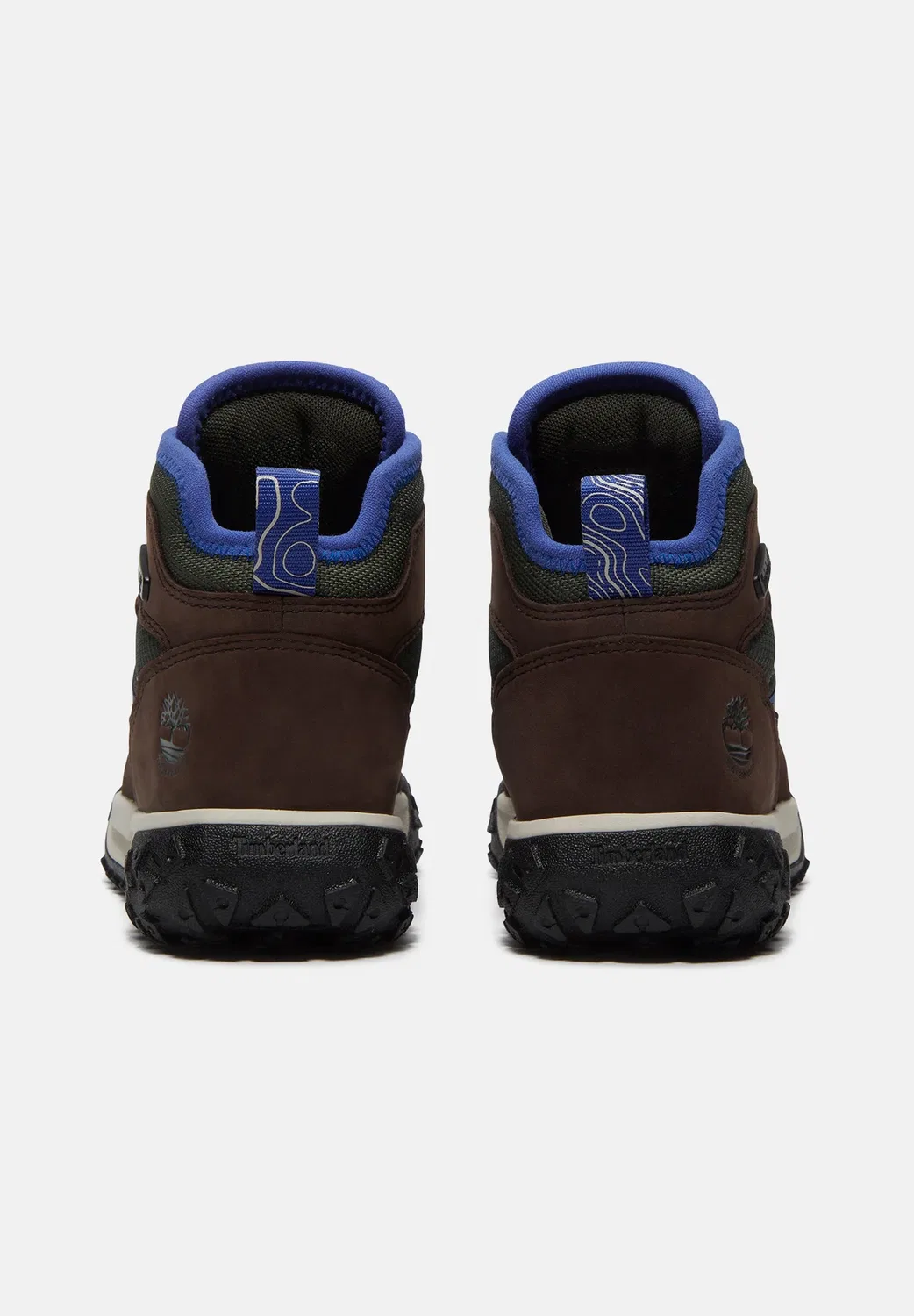 Ботинки средней высоты с эластичным шнурком - ботильоны на шнуровке Timberland, Dark Brown — фото 4