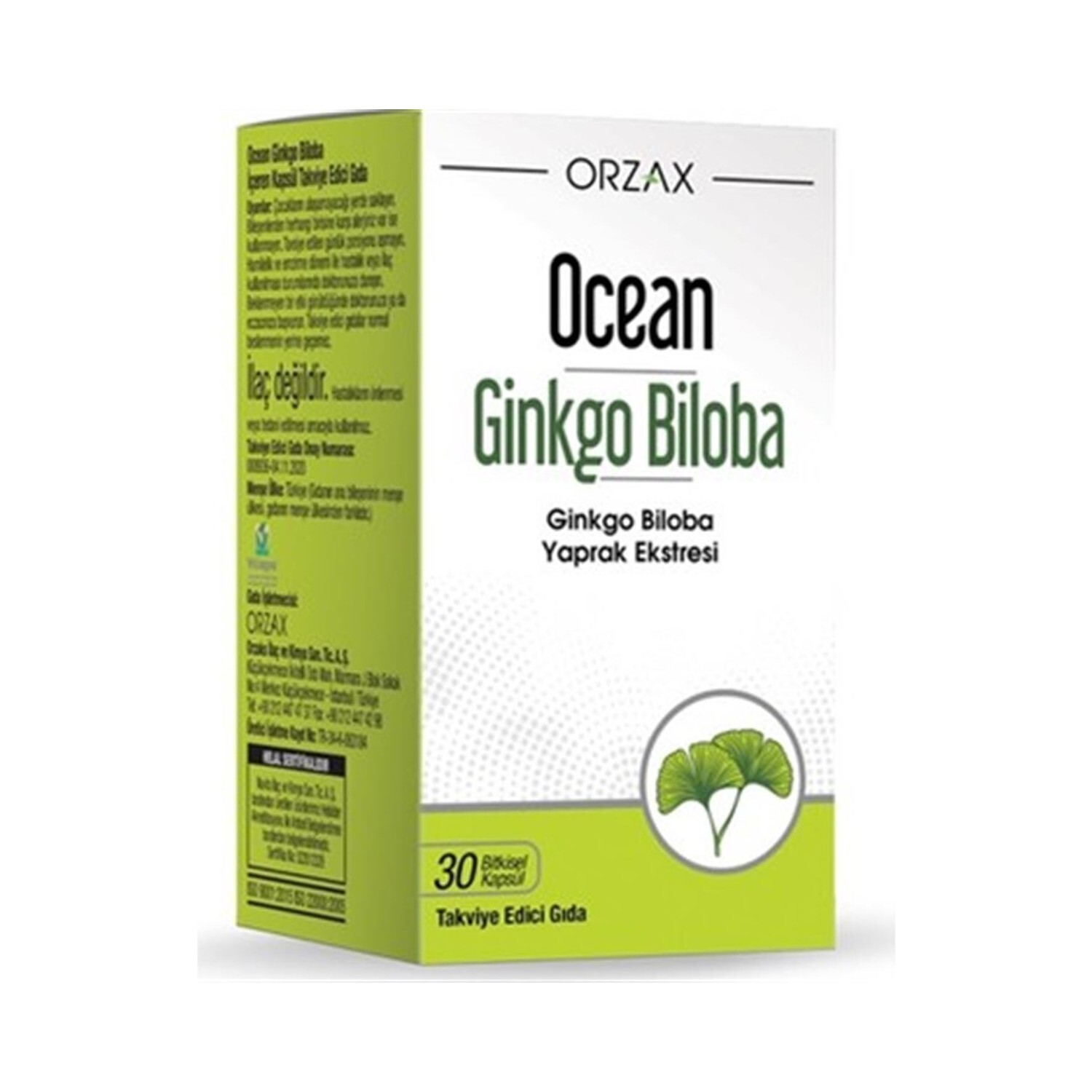 

Гинкго билоба Ocean, 30 капсул
