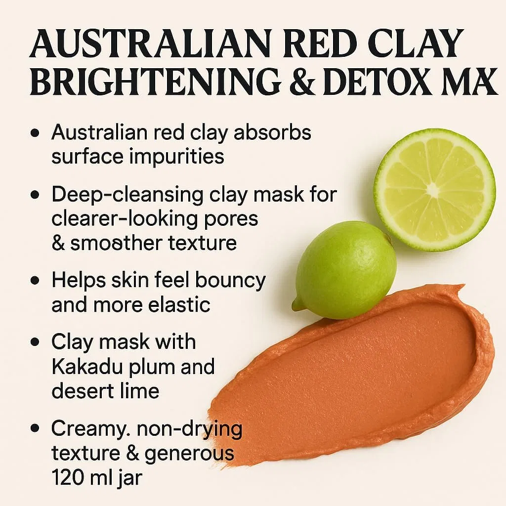 Маска для лица — ADEUS Australian Red Clay Brightening & Desert Lime, 120 мл — фото 4