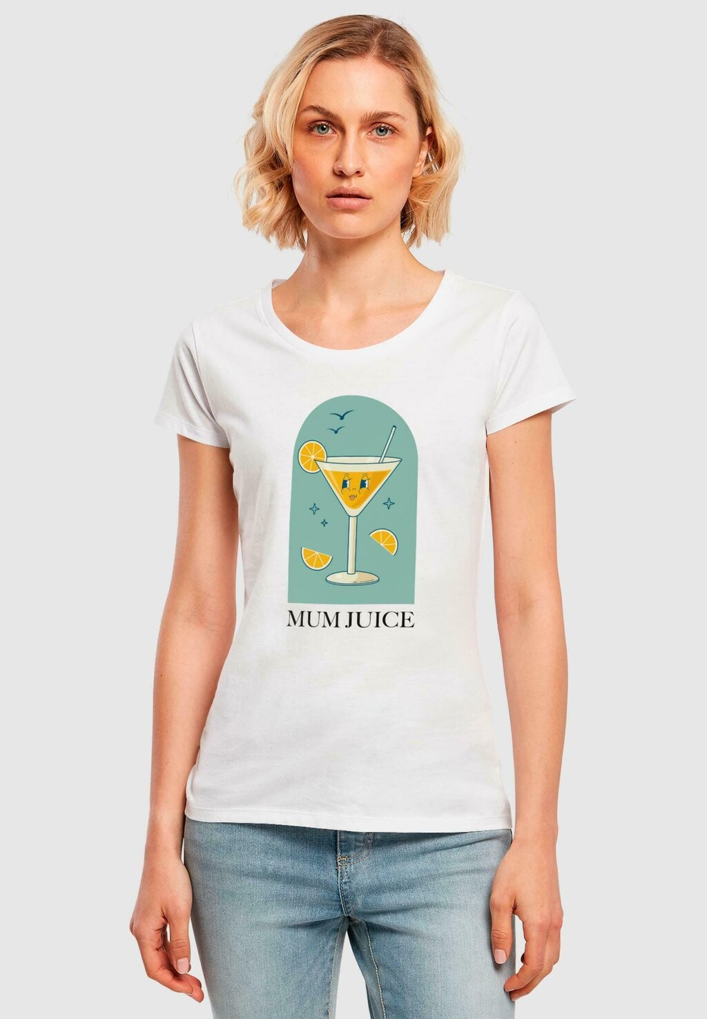 

Футболка с принтом MOTHER'S DAY MUM JUICE ABSOLUTE CULT, белый