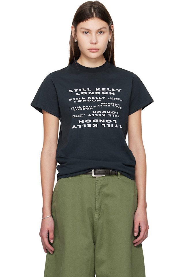 

Still Kelly Черная детская футболка 'sk london'