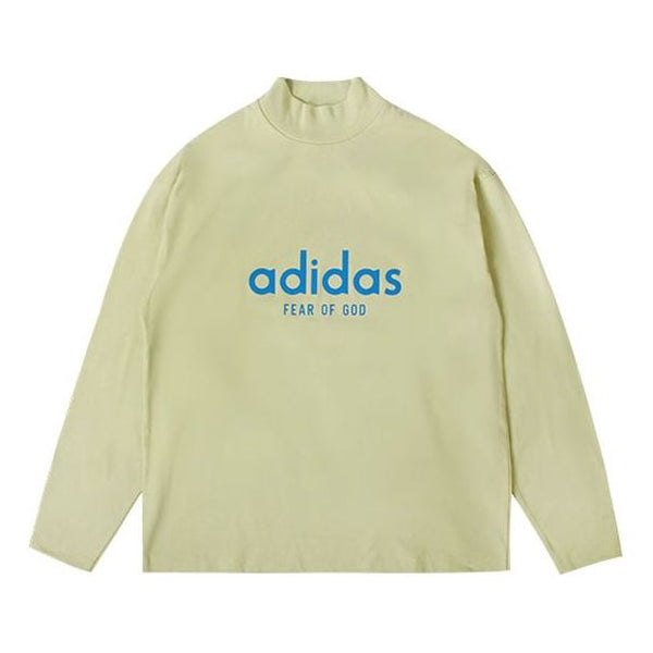 

Футболка Men's adidas x Fear of God Crossover Alphabet Logo Round Neck Long Sleeves Autumn Green T-Shirt, зеленый