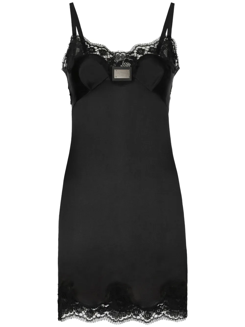 

Платье мини с кружевом DOLCE & GABBANA, черный