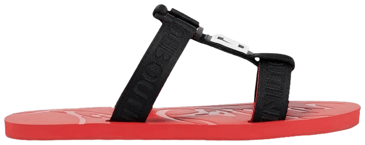 

Шлепанцы Christian Louboutin Surf Flat Slide 'Black Red', черный