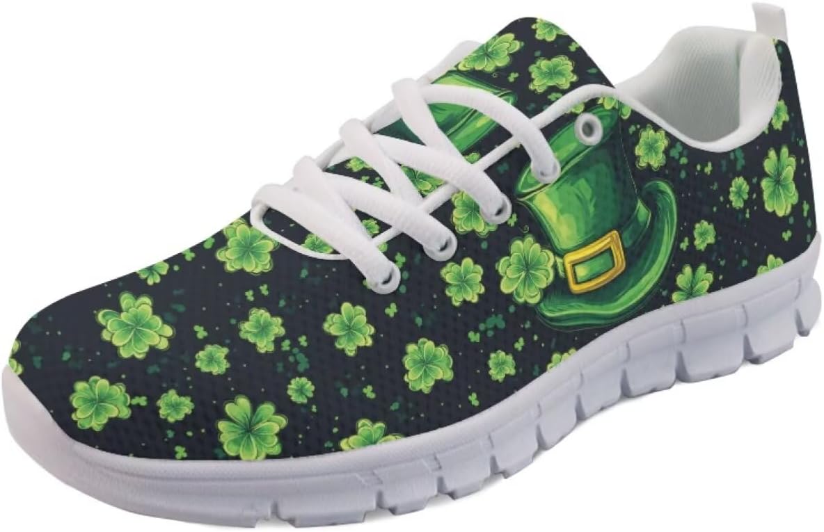 

Модные кроссовки низкие для бега для женщин и мужчин, теннисные, прогулочные, спортивные, фитнес-кроссовки, кроссовки для фестивалей Getelinseng, St Patrick's Day Hat Leaves