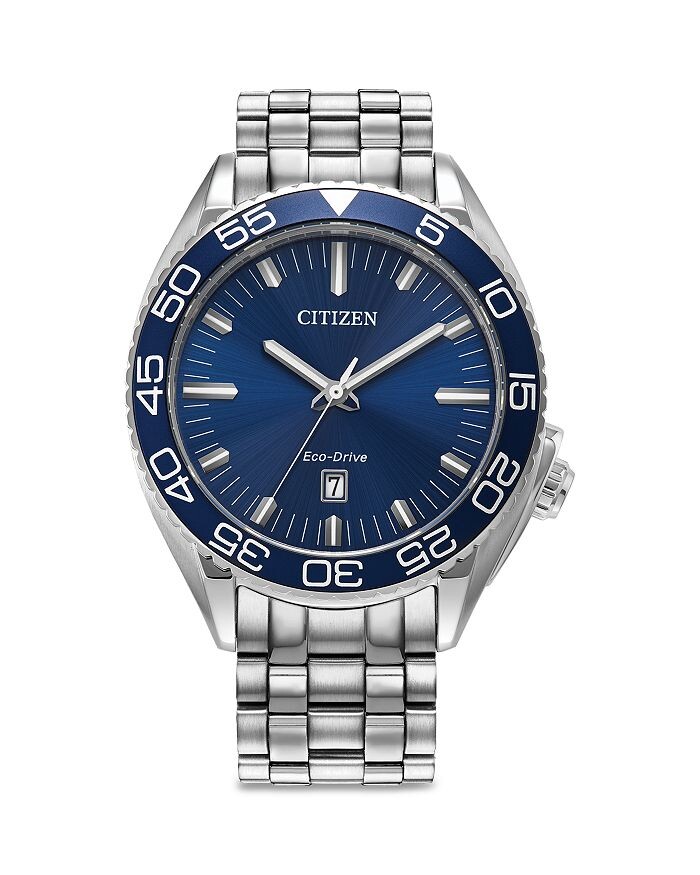 

Роскошные спортивные часы Citizen Eco-Drive Sport, 42 мм, синий