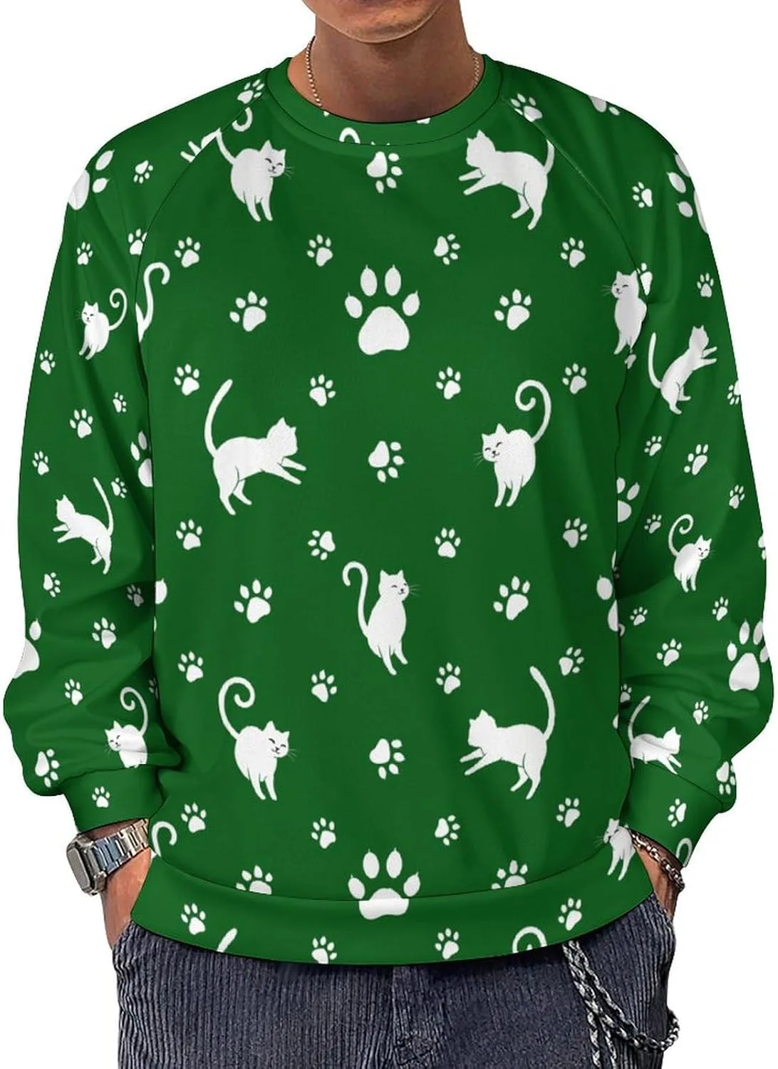 

Мужская осенняя толстовка Funny Santa Claus с длинными рукавами TAIZIYEAH