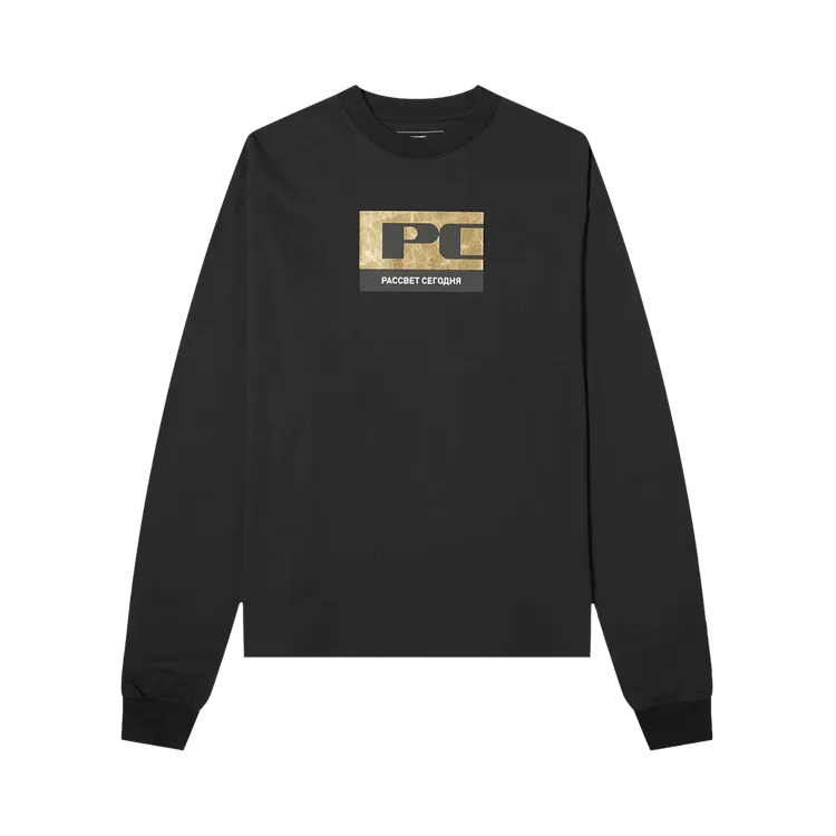 

Футболка Rassvet x PACCBET Logo Long-Sleeve 'Black', черный