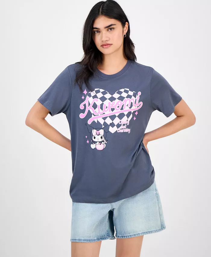 

Футболка Kuromi Disco для юниоров Grayson Threads, The Label, серый