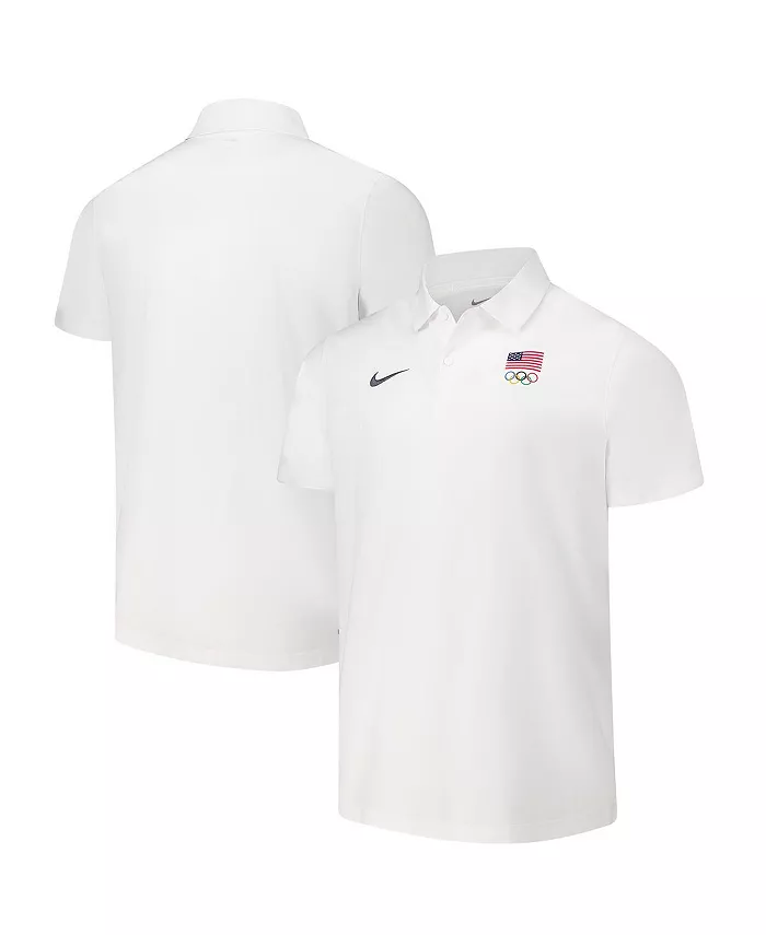 

Мужская белая футболка-поло Team USA из перфорированной ткани для занятий спортом Nike
