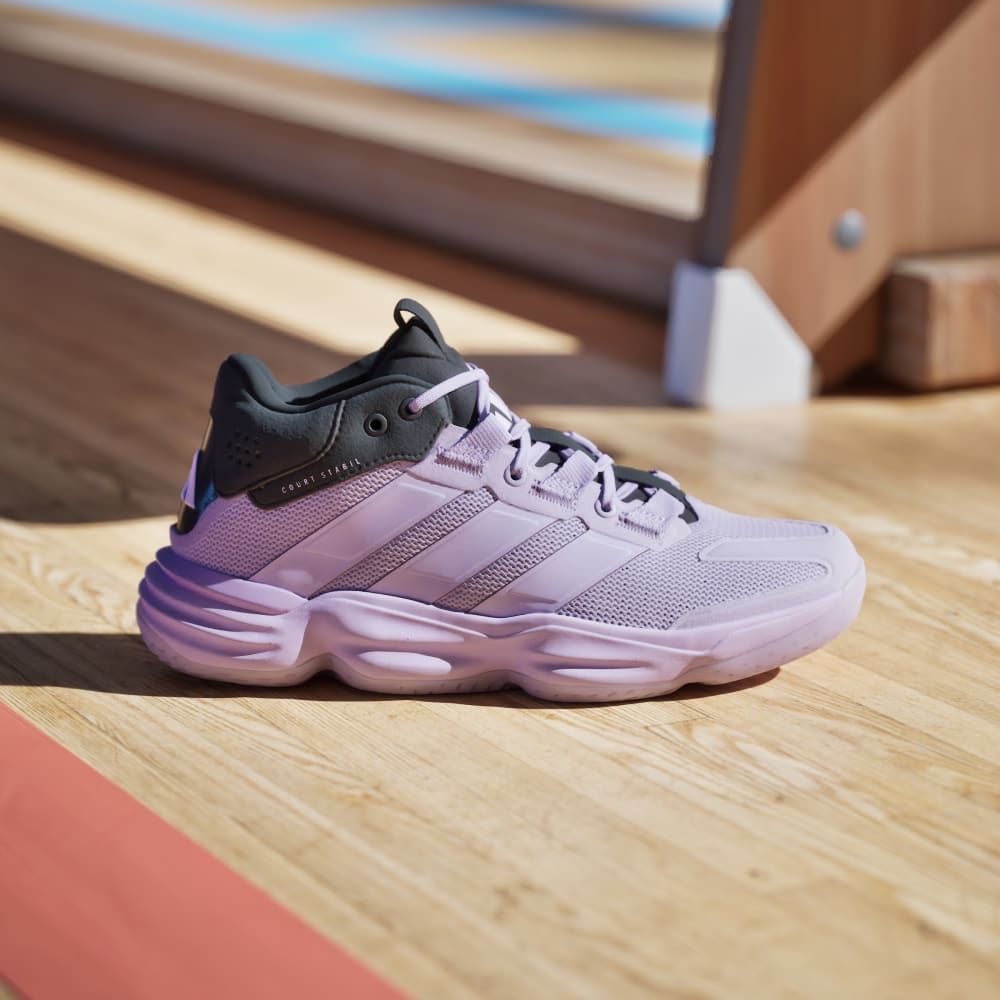 Кроссовки Adidas Court Stabil Indoor Shoes, цвет Powder Plum/Powder Plum/Core Black — фото 2