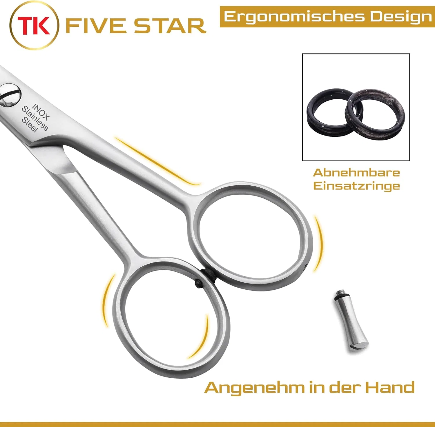 Профессиональные парикмахерские ножницы TK Five Star Signature Professional 6 дюймов Tk Five Star Solingen — фото 4