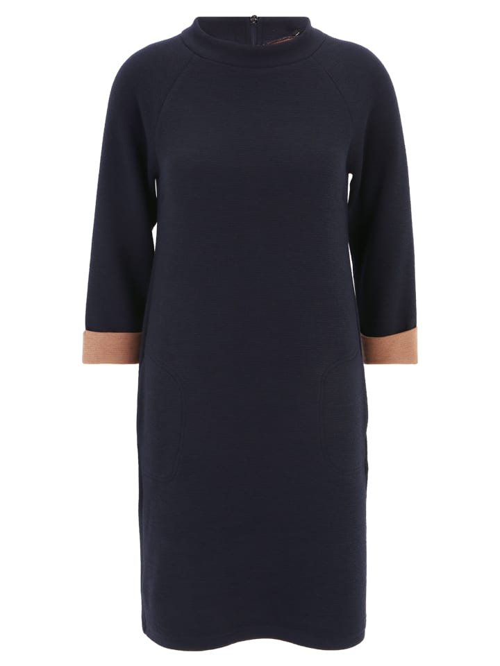 

Короткое платье Betty Barclay Jerseykleid mit Eingrifftaschen, цвет Blau/Camel