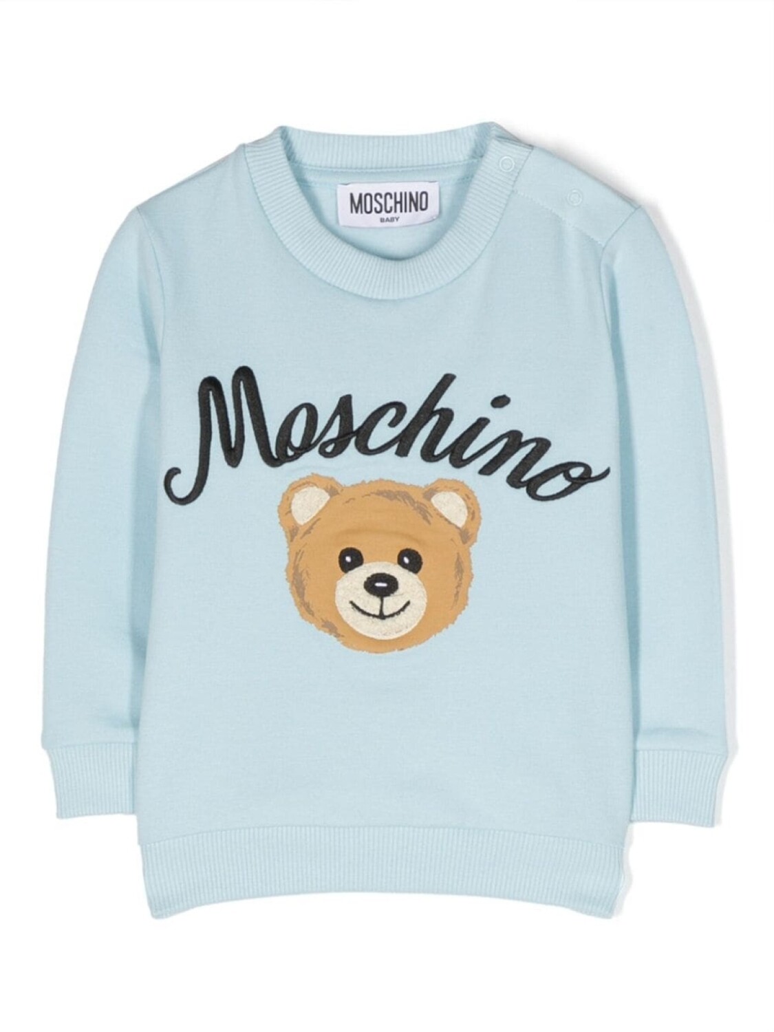 

Moschino Kids толстовка с вышитым логотипом, синий