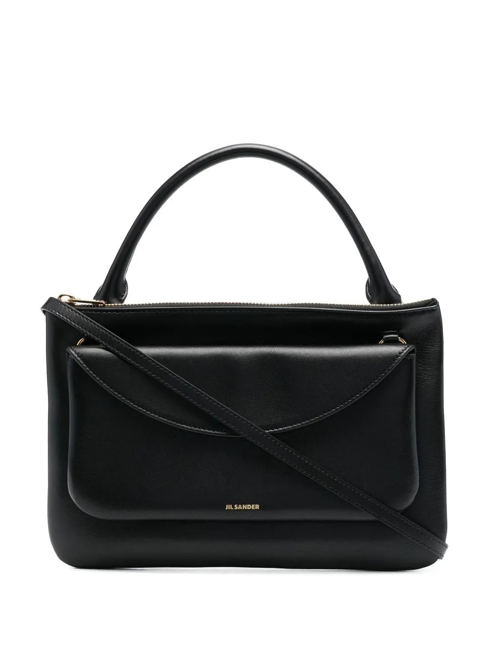 

Сумка через плечо с карманом Jil Sander, черный