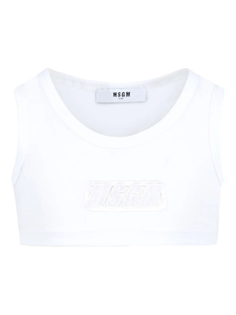 

Топ с логотипом MSGM Kids, белый