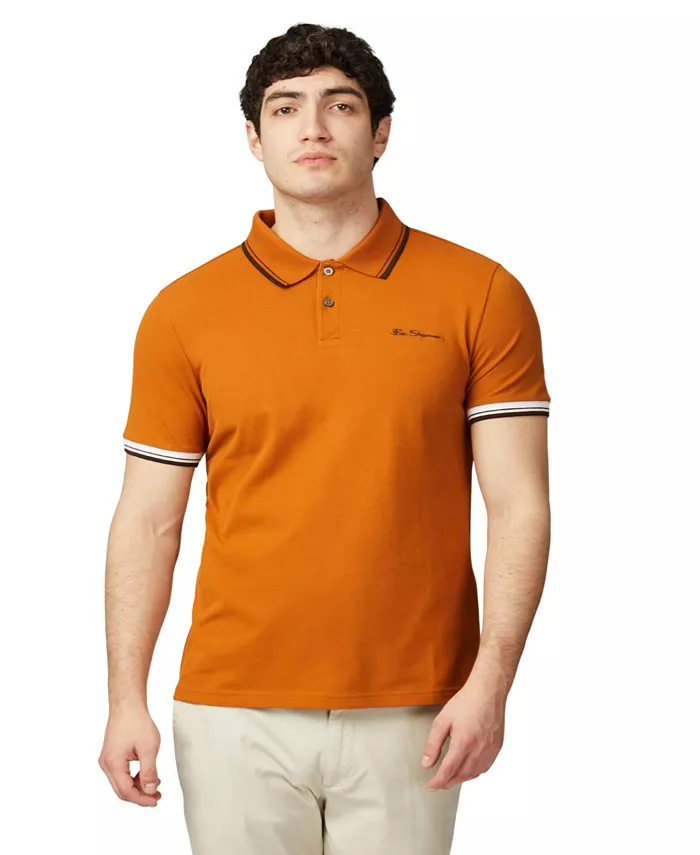 

Мужская поло с коротким рукавом Signature Pique Ben Sherman, оранжевый