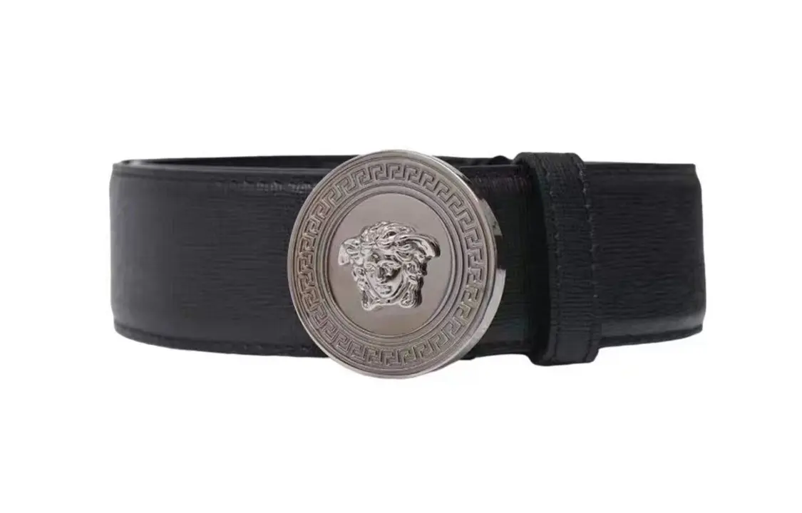 

FANSIZHE Ремень из коровьей кожи мужской черный ширина 3.7 см VERSACE