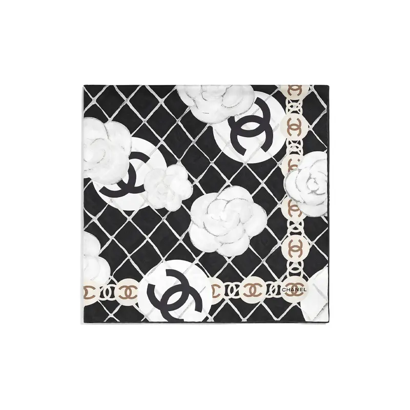 

CHANEL Шёлковый шарф, Black