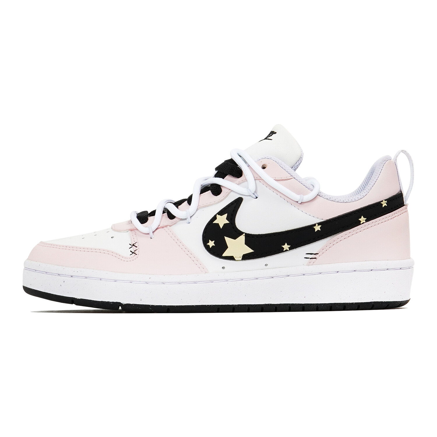 

Кроссовки Nike Court Borough Skateboarding Shoes Women's Low-top Pink/Black/White, розовый