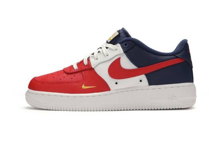 

Кроссовки для скейтбординга Air Force 1 женские низкие, синие/белые/красные Nike, Красный, Кроссовки для скейтбординга Air Force 1 женские низкие, синие/белые/красные Nike