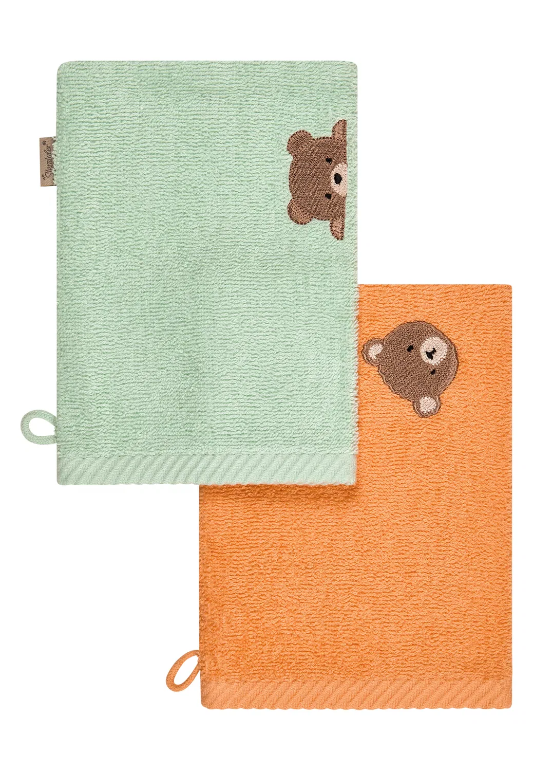 Мочалка 'BÄR Bo' Sterntaler, Mint/Orange