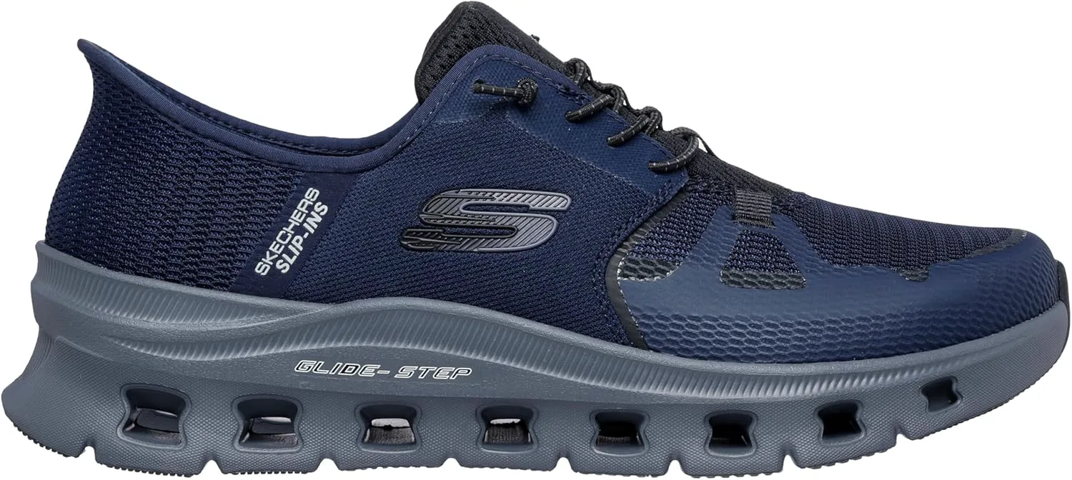 Мужские кроссовки Skechers Glide-Step с подошвой для свободного вставления, темно-синий — фото 4