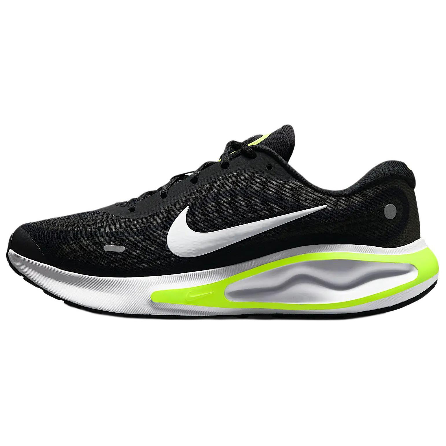 

Nike Кроссовки для бега Journey Run, износостойкие, низкие, мужские, черно-белые