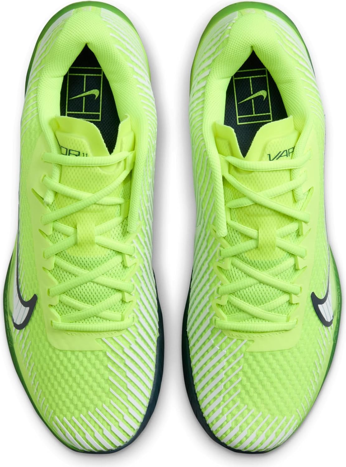 Мужские кроссовки Nike Zoovapor 11 HC на шнуровке, Volt White Armory Navy — фото 4