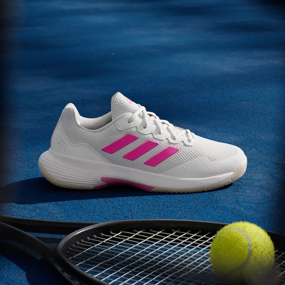 Кроссовки Adidas Gamecourt 2.0 Tennis Shoes, цвет Core White/Lucid Pink/Core Black — фото 2