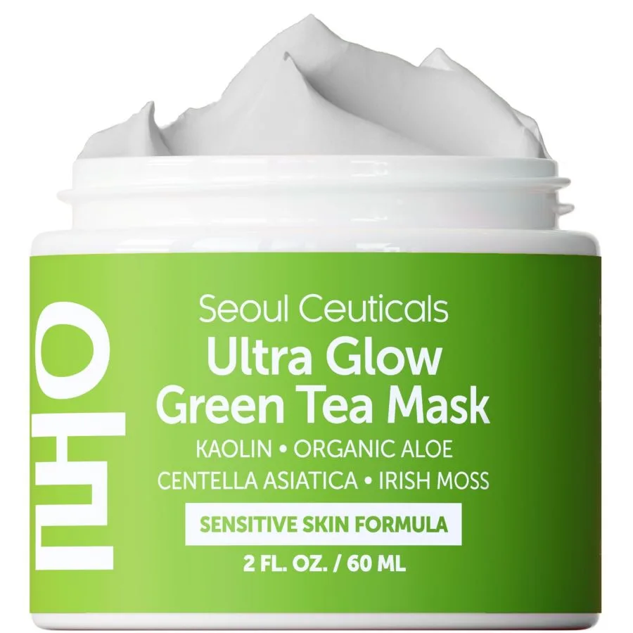 Маска для лица Seoul Ceuticals — Корейская с зеленым чаем для ухода за кожей лица. Корейская косметика для ухода за кожей