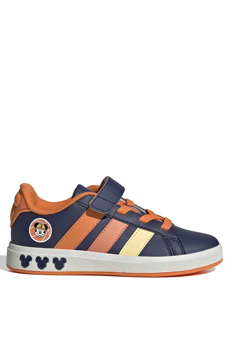 Кроссовки детские, с Микки Маусом, Adidas, черный/синий
