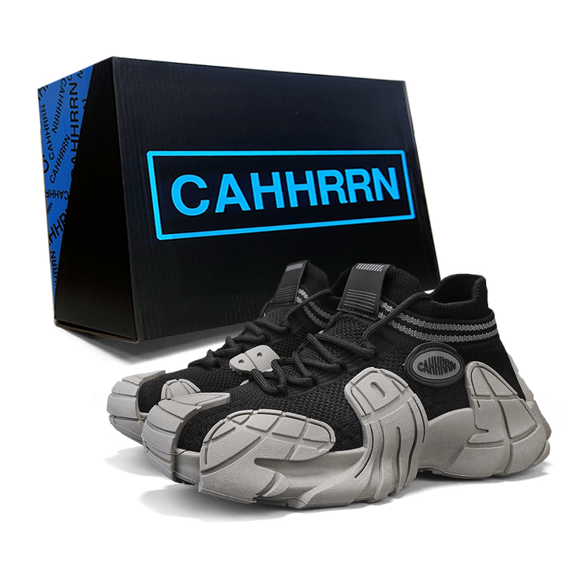

Нескользящие повседневные туфли средней высоты для мужчин CAHHRRN, Black Gray