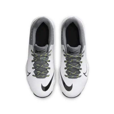 Бутсы Nike Hyperdiamond 4 Keystone GG, цвет Cool Grey/White/Volt/Black — фото 4