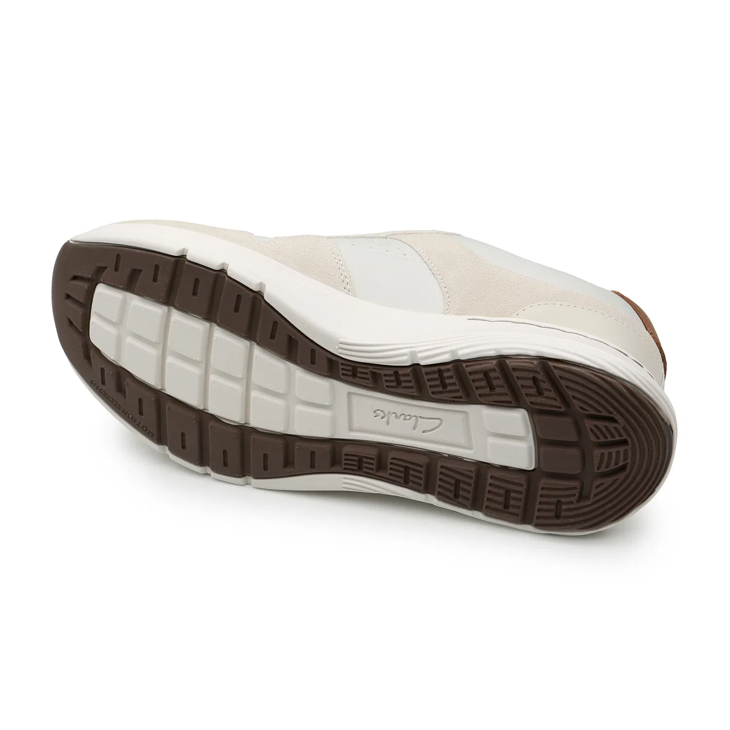 Мужские бежевые лёгкие кроссовки с амортизацией от Clarks — фото 4