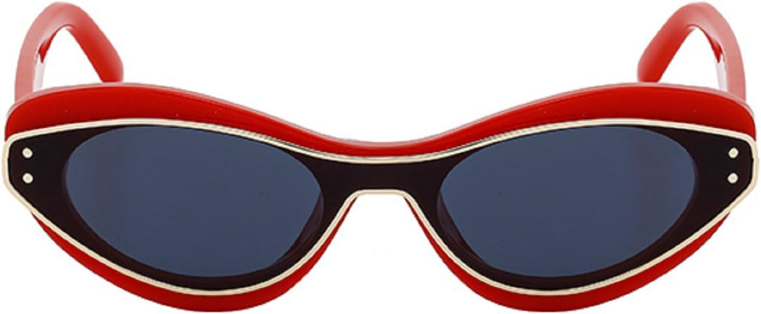 

Сексуальные солнцезащитные очки в стиле «кошачий глаз» в стиле панк Y2K для женщин, роскошные модные цельные солнцезащитные очки в винтажном стиле с защитой от УФ-излучения UV400 mincl, Red