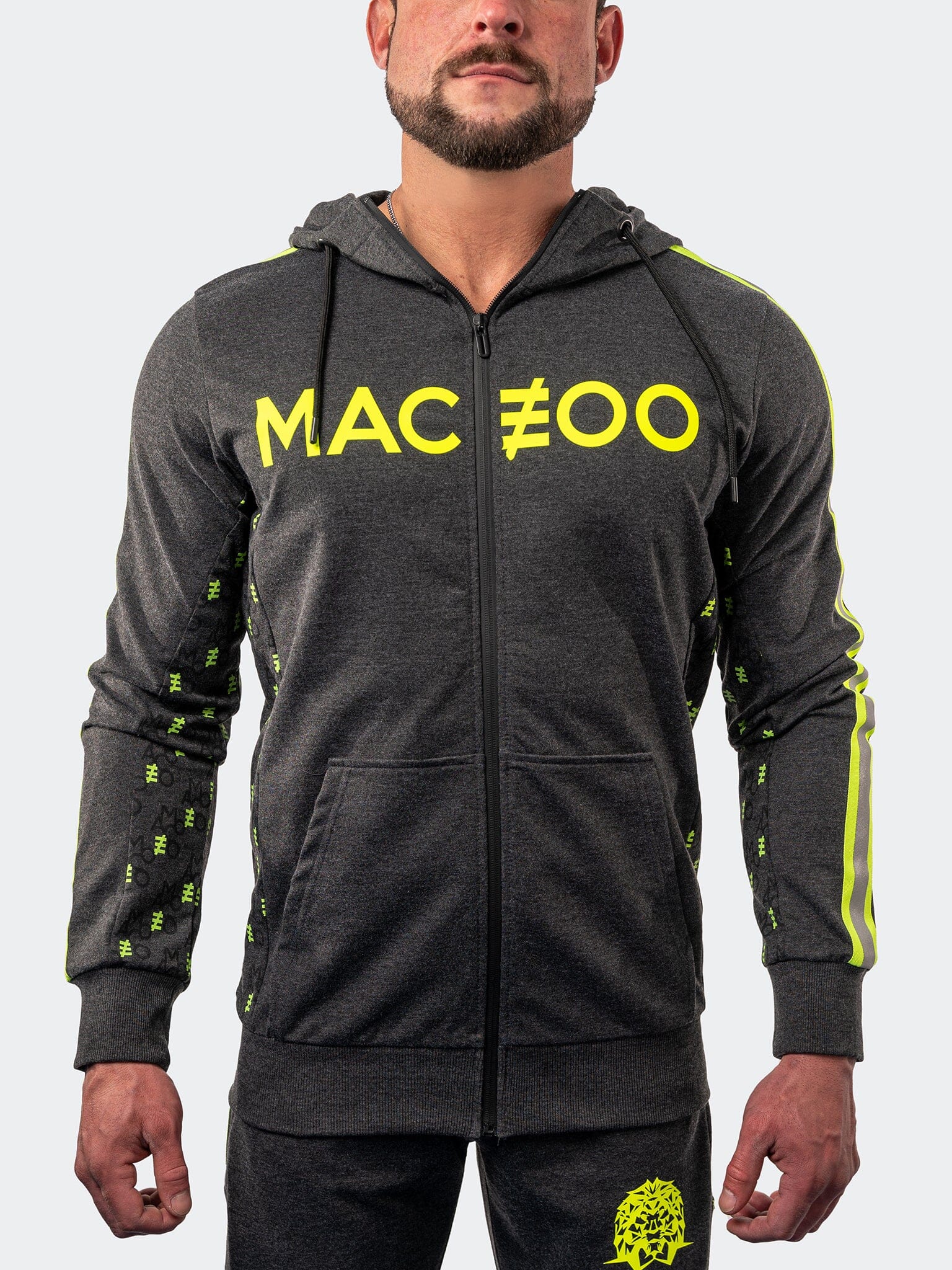 

Толстовка с монограммой серая MACEOO, серый